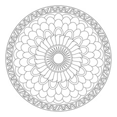 Oriental Mandala Flower Background-24