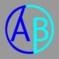  AB Alphabet letter logo icon