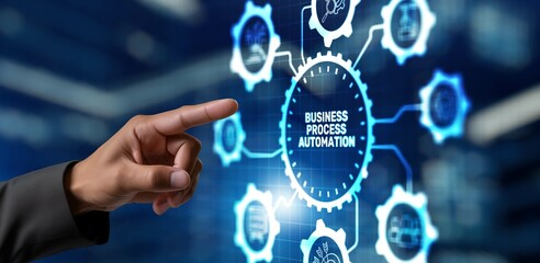 Futuristic Business Process Automation Innovation Technology concept
