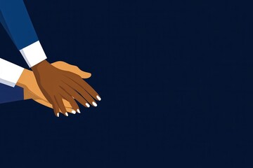 Close-Up Image of Two Hands in a Collaborative Gesture on a Dark Background