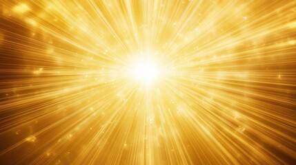 Obraz premium A mesmerizing burst of golden light radiates outward, creating an ethereal and dynamic atmosphere.