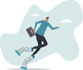 Business efficiency booster, increase productivity and increase performance, innovation and business advantage.business concept.flat character.