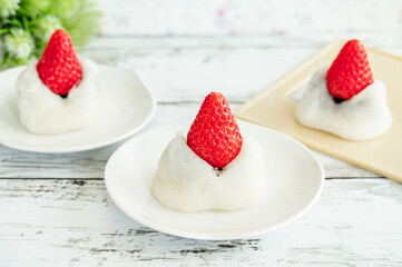 レンジで簡単いちご大福