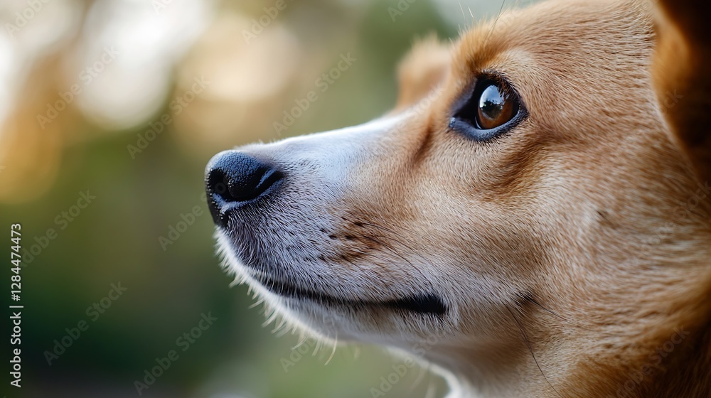 Aufkleber charming corgi dog portrait with soft focus and gentle expression captured in natural light : genera