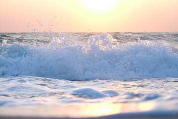 Sunlight and splashing water