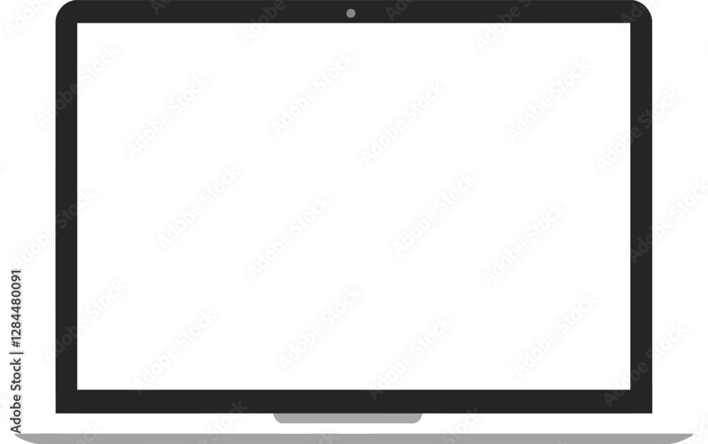 Poster laptop computer design in minimal style featuring sleek lines and modern aesthetics vector illustrat