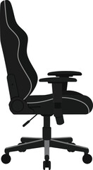 Ergonomic office chair design in flat style showcasing side profile vector illustration