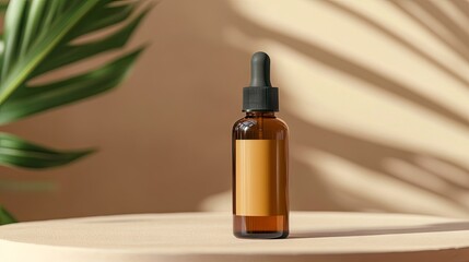Fototapeta premium Professional skincare mockup with empty bottle