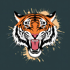 tiger, angry, aggressive, wild, fierce, roar, predator, jungle, strength, power, beast, animal, savage, hunter, fury, danger, wildlife, dominant, fearless, stripes, attack, ferocious, instinct, jungle