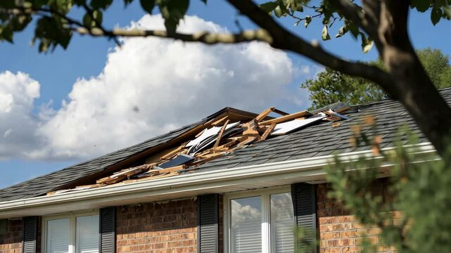 Homeowner Filing Insurance Claim for Storm Damage to Roof