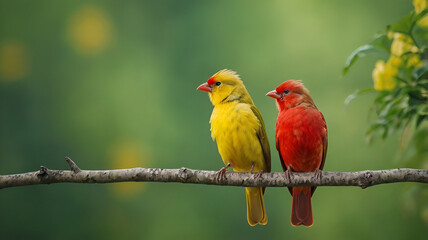 Obraz premium red and yellow macaw