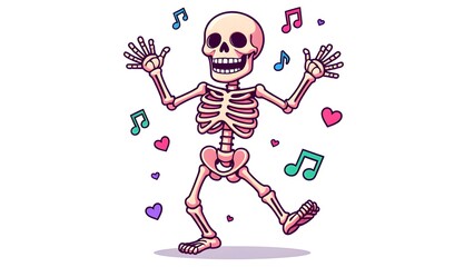 Obraz premium The joyful dance of the skeleton