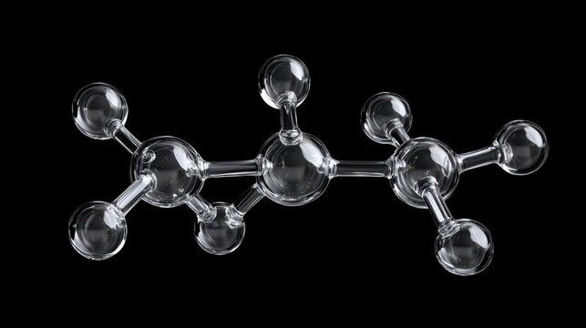A digital 3d rendering of mct oil molecular structure showcasing the intricate details and design vividly