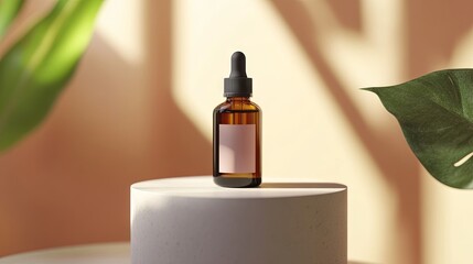 Naklejka premium Blank skin care product in a studio setting