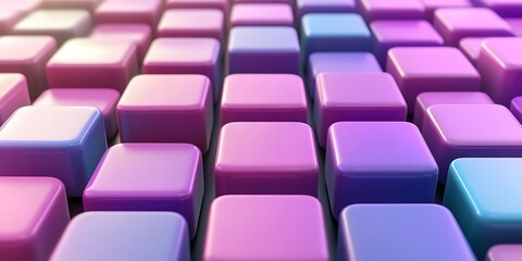 Obraz premium Abstract 3D Blocks Gradient Colors