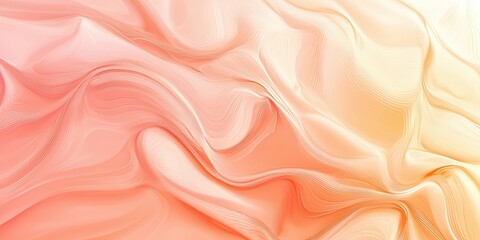 Obraz premium Abstract background with waves of peach and cream colors, an elegant and fluid design