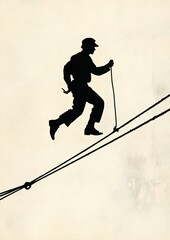 Tightrope Walker Silhouette | Balance, Risk, Challenge
