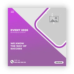 Event creative business marketing social media banner post design template

