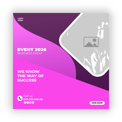 Event creative business marketing social media banner post design template

