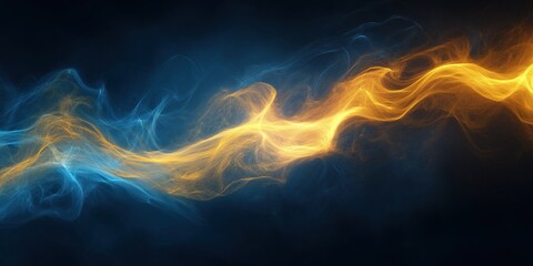 Obraz premium Background. Scattered abstract blue and yellow gradient background, blue light on dark background. Background image. Advertising banner