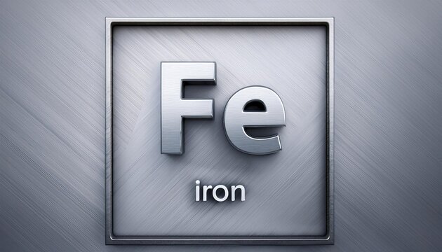 Fl - Iron, Periodic table element