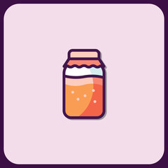 Vibrant Jar Icon: Preserved Goodness Design