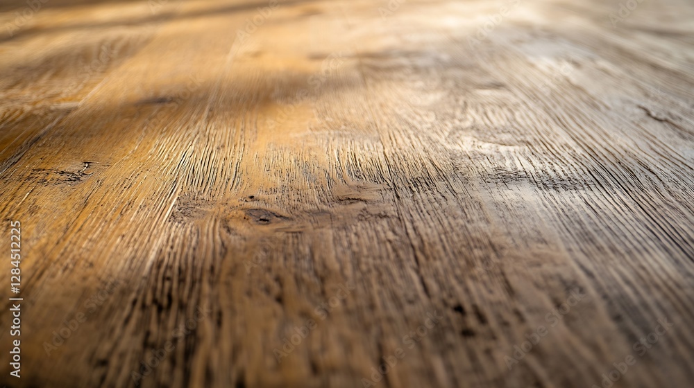 Aufkleber detailed view of rustic wooden surface showcasing natural textures and warm tones in gentle light : 