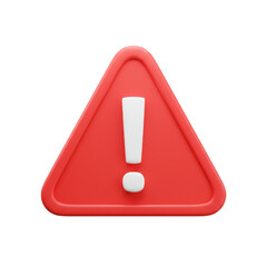red warning sign PNG, cutout