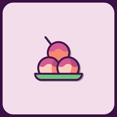 Sweet Treats: Colorful Trio of Dessert Balls Icon