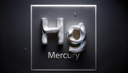 Hg - Mercury, Periodic table element