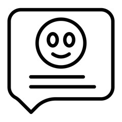 Naklejka premium Message Us Button Vector Line Icon Design