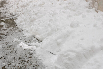 City covered in snow after a heavy snowfall