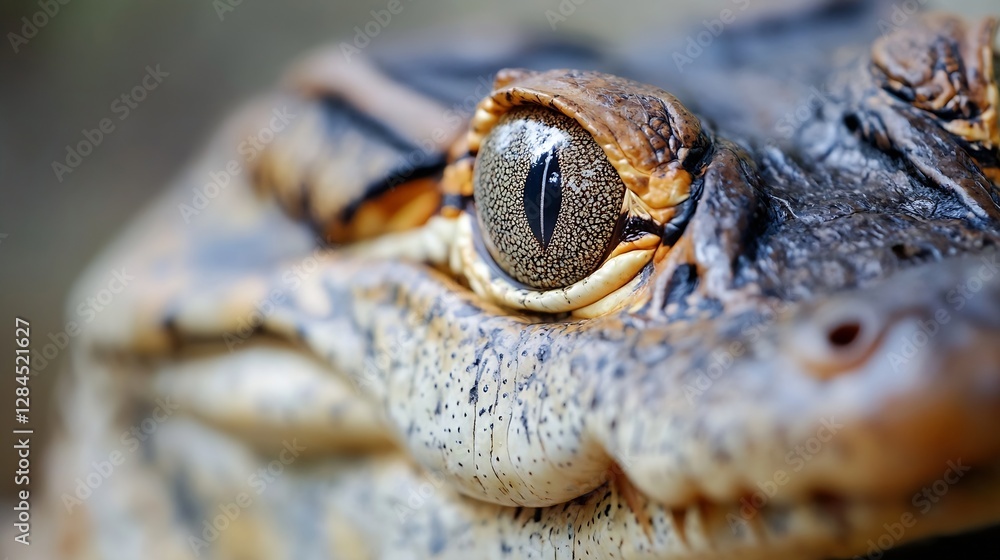 Poster Extreme closeup of a giant frog's eye showcasing its intricate texture and unique patterns in vivid detail : Generative AI