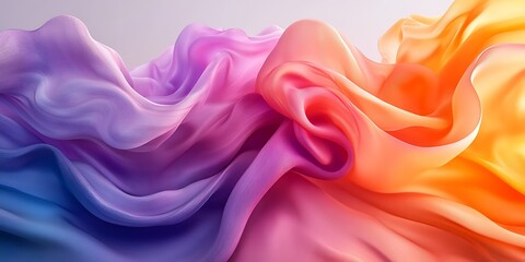 Obraz premium Colorful Fabric Flowing Abstract