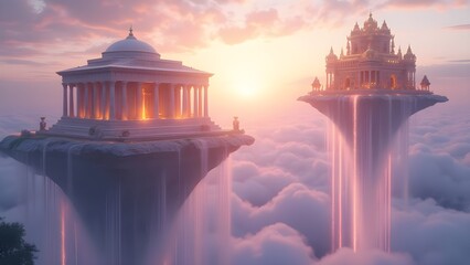  Mythological Floating Temples Above the Clouds