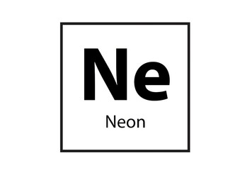 Obraz premium Ne - Neon, Periodic table element