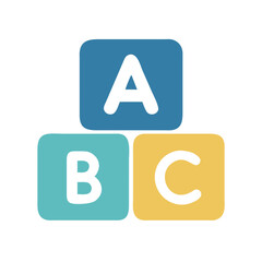 ABCs Alphabet Literacy Icon Vector Art Illustration for Education and Learning