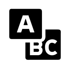 ABCs Alphabet Literacy Icon Vector Art Illustration for Education and Learning