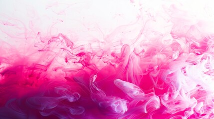 Abstract Pink and White Ink Swirls: A Dreamy Color Fusion