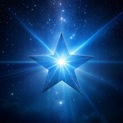 abstract background with stars, Glowing Starlit Night Background with Radiant Star