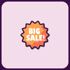 Vibrant Starburst Big Sale Icon Graphic
