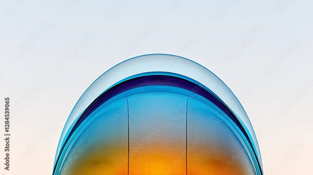 Poster colorful abstract bubble with soft gradient and light background