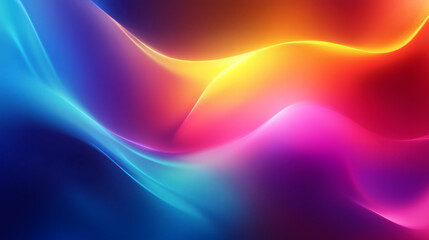 Obraz premium Fondo abstracto con ondas de colores vibrantes y degradado luminoso