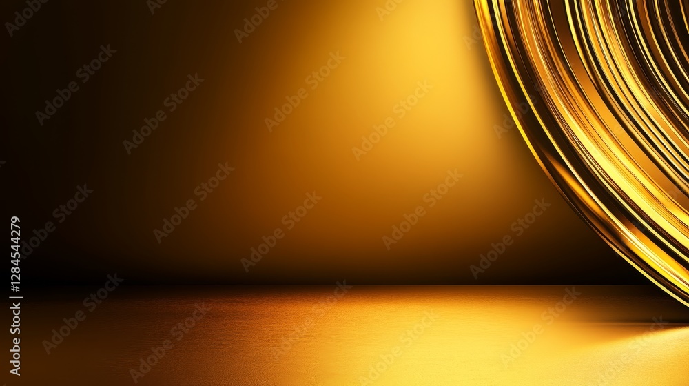 Aufkleber abstract golden swirl with smooth gradients creating a warm and inviting atmosphere