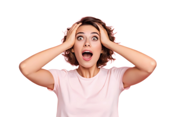 Young beautiful girl surprise,  surprise expression 