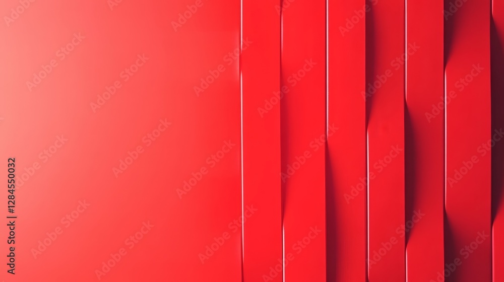 Poster abstract red background with textured vertical lines creating depth and visual interest