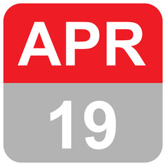 April 19 - Colorful date of the month of April