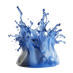 Dynamic Blue Liquid Splash Abstract Art Energetic Movement