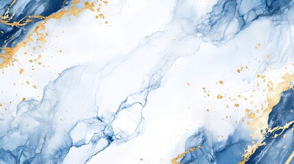 Elegant marble art with blue, white, and gold pattern for decor