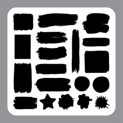 Creative Black Brush Stroke Textures.